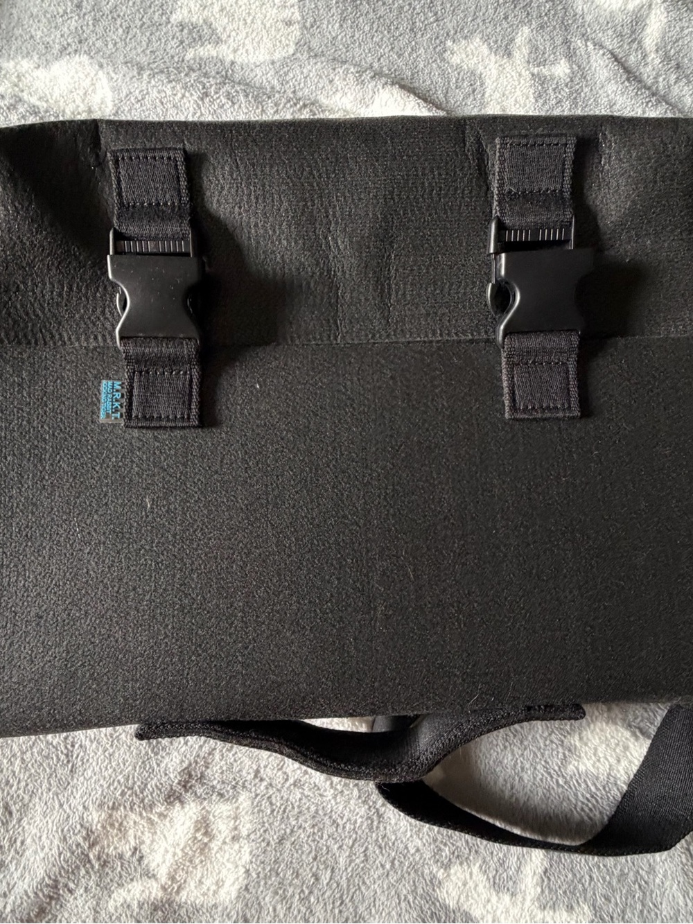Men's Black Messenger Bag with Secure Buckle Closure